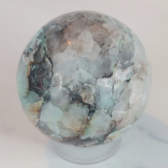 Chrysocolla Sphere | Soothing & Empowering | Emotional Balance & Communication - Picture 3 of 11